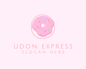 Sprinkled Donut Pastry  logo design