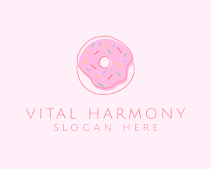 Sprinkled Donut Pastry  logo design