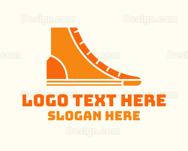 Orange Sneaker Boots Logo