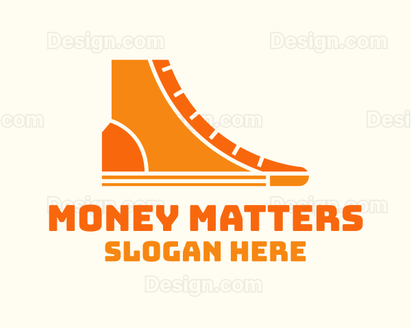 Orange Sneaker Boots Logo