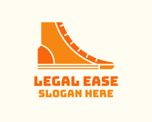 Orange Sneaker Boots Logo