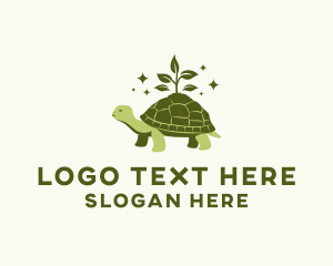 Leaf Sprout Plant Turtle logo