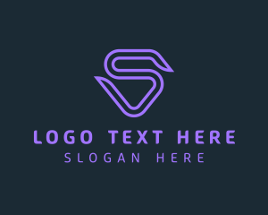 Technology Digital Letter S logo