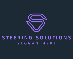 Technology Digital Letter S logo design