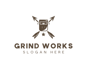 Foundry Industrial Welding Mask  logo design