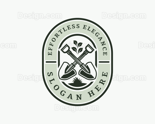 Gardening Shovel Landscaping Logo