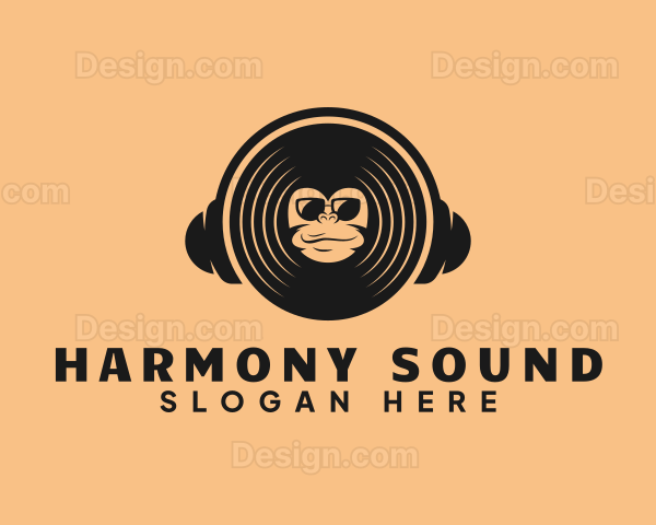 Monkey Vinyl Disc Logo