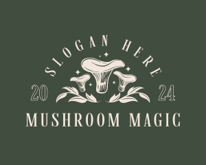 Botanical Mushroom Edible logo design