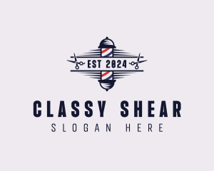 Shears Barber Haircut logo design