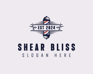 Shears Barber Haircut logo design