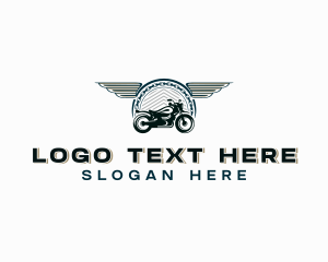 Wings Motorcycle Vehicle logo