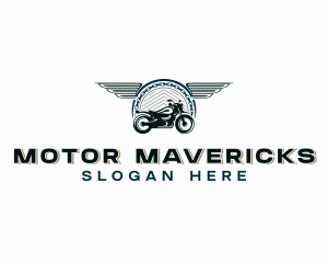 Wings Motorcycle Vehicle logo design