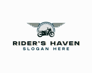 Wings Motorcycle Vehicle logo design