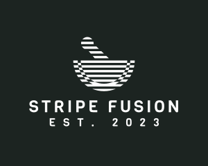 Stripe Mortar Pestle logo