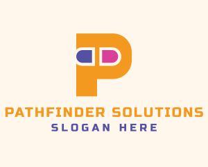 Pill Letter P logo design