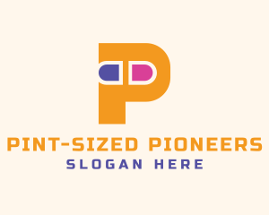 Pill Letter P logo design