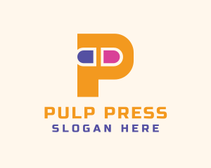 Pill Letter P logo design