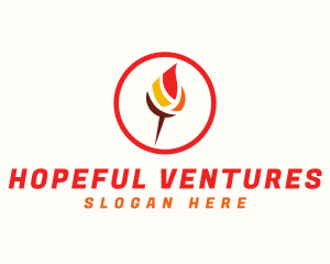 Flame Torch Pin  logo