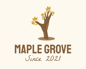 Hand Maple Tree  logo
