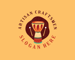 African Instrument Drum logo