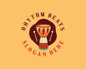 African Instrument Drum logo