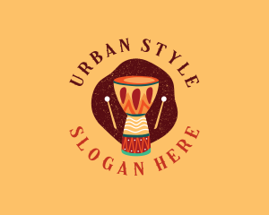 African Instrument Drum logo