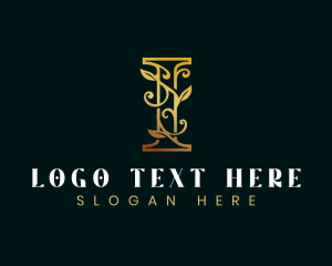 Luxury Floral Letter I logo