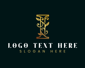 Luxury Floral Letter I Logo