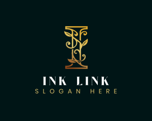 Luxury Floral Letter I logo design