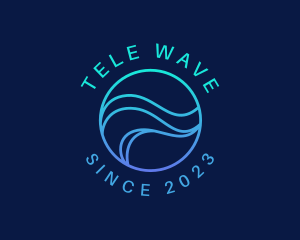 Abstract Wave Company logo design