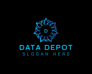 Abstract Data Tech logo design