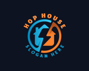 Lightning Bolt House logo design