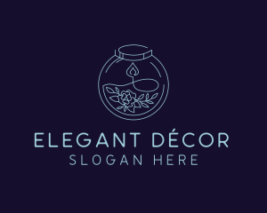 Candle Home Decor Flower logo design