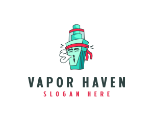 Vaper Smoking Avatar  logo design