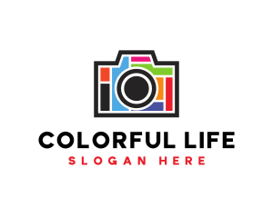 Colorful Camera App logo design