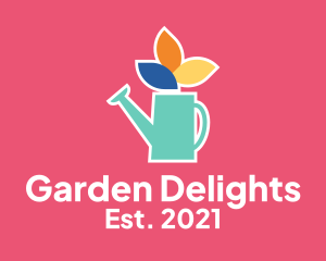 Garden Watering Can  logo design