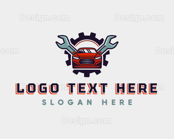 Car Wrench Mechanic Logo