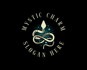 Boho Mystic Serpent logo design