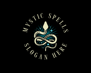 Boho Mystic Serpent logo design