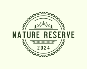 Nature Flower Sun Badge logo design