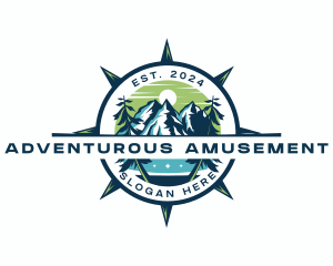 Compass Adventure Mountain logo design