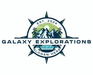 Compass Adventure Mountain logo design