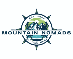 Compass Adventure Mountain logo design