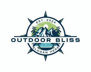 Compass Adventure Mountain logo design