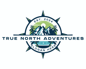 Compass Adventure Mountain logo design