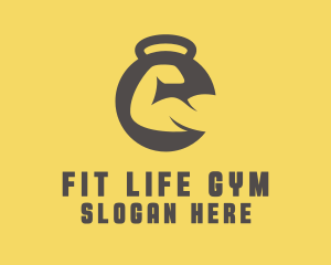 Gym Dumbbell Bicep Fitness logo