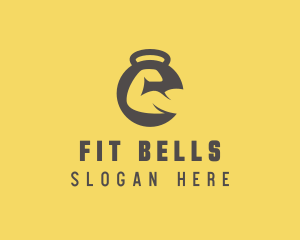 Gym Dumbbell Bicep Fitness logo design