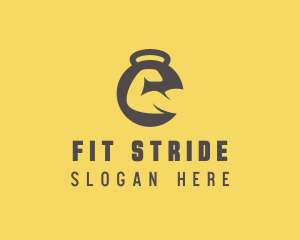 Gym Dumbbell Bicep Fitness logo design