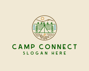 Summer Camp Bonfire logo design