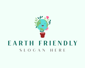 Earth Planting Eco logo design